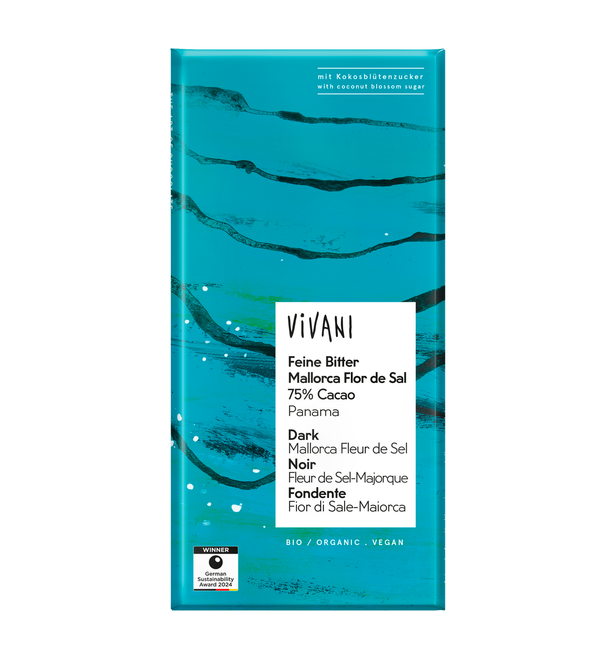 비바니 유기농 마요르카 플뢰르 드 셀 다크 초콜릿 80g