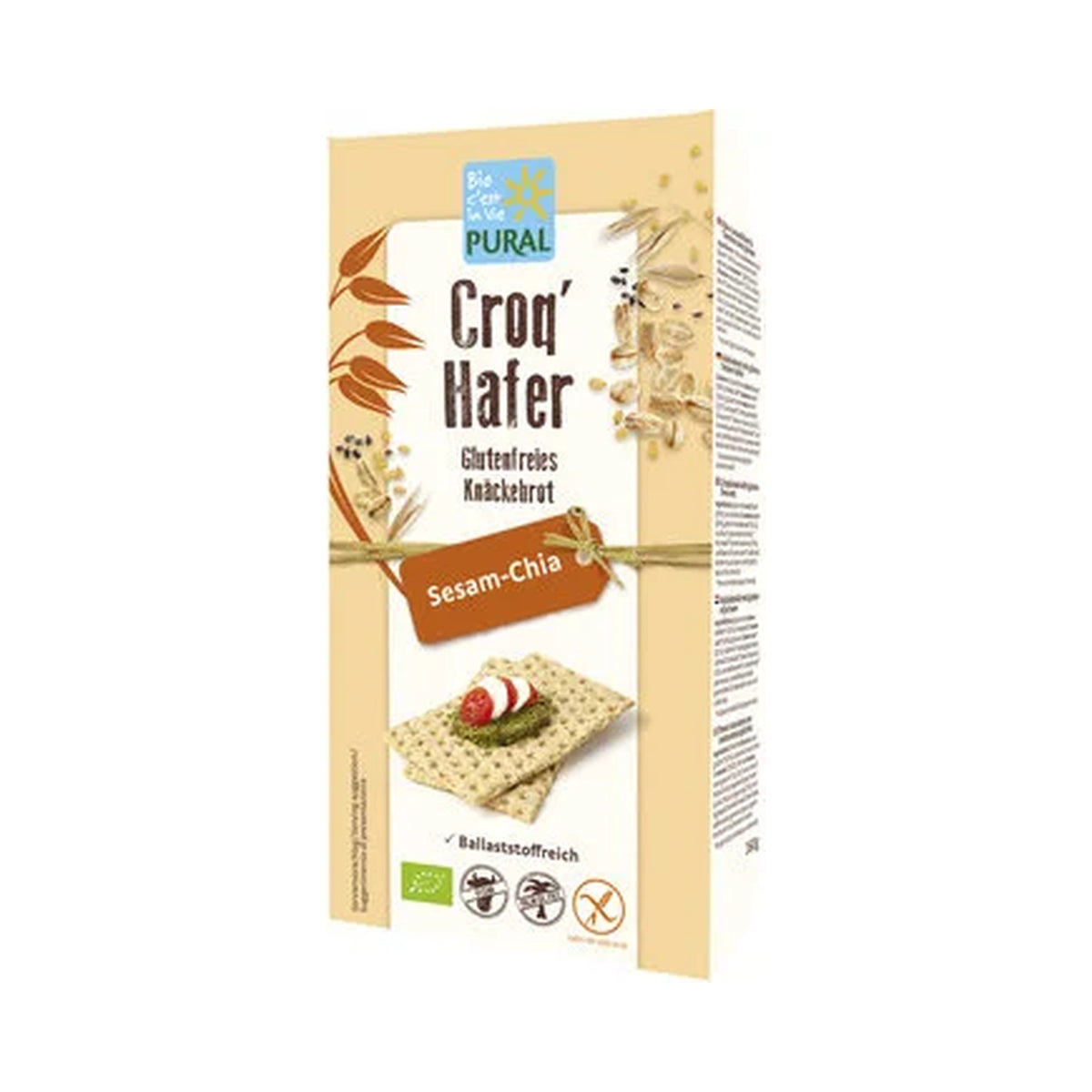 푸랄 크록 귀리 참깨 치아 글루텐프리 크래커 160 g